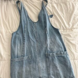Hot Shot Onesie - Light Wash Denim; S